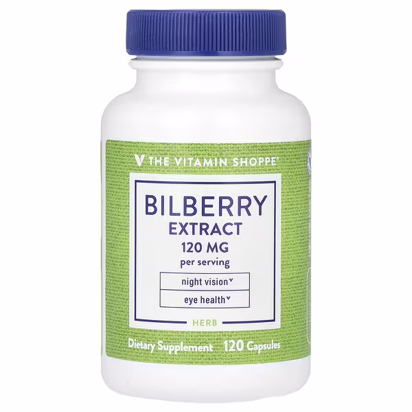 The Vitamin Shoppe, Bilberry Extract, 120 Capsules (60 mg per Capsule)