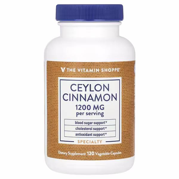 The Vitamin Shoppe, Ceylon Cinnamon, 120 Vegetable Capsules (600 mg per Capsule)