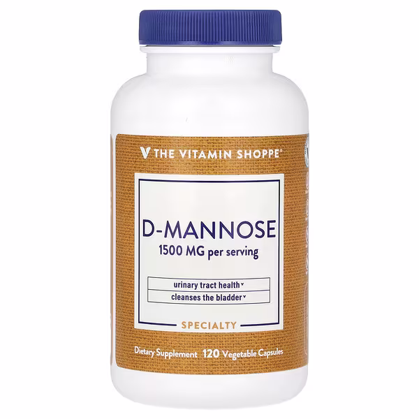 The Vitamin Shoppe, D-Mannose, 120 Vegetable Capsules (500 mg per Capsule)