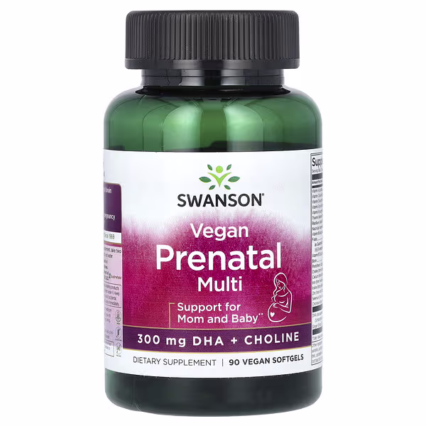 Swanson, Vegan Prenatal Multi, 90 Vegan Softgels