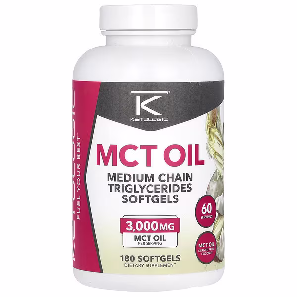 KetoLogic, MCT Oil, 180 Softgels (1,000 mg per Softgel)