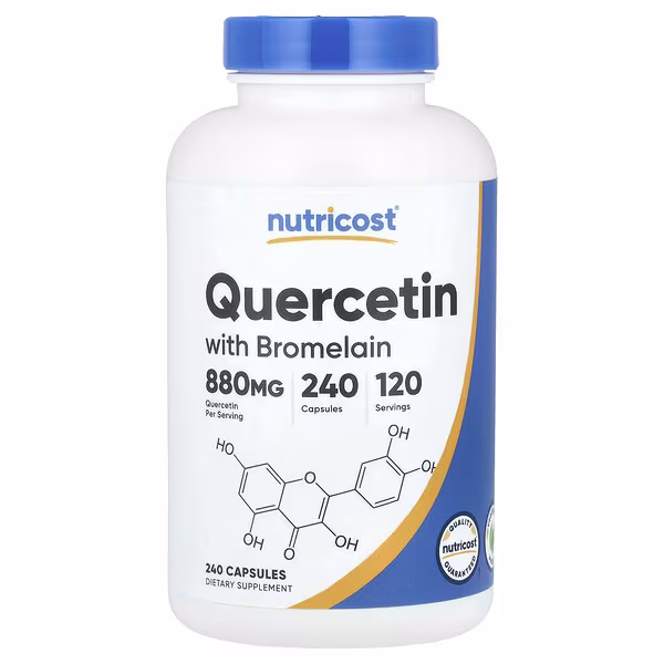 Nutricost, Quercetin with Bromelain, 240 Capsules