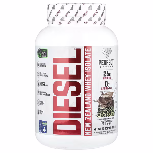 PERFECT Sports, Diesel®, New Zealand Whey Isolate, Triple Rich Chocolate, 2 lb (908 g)