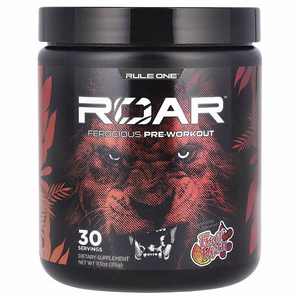 Rule One Proteins, Roar, Ferocious Pre-Workout, Fruit Punch, 11.11 oz (315 g)