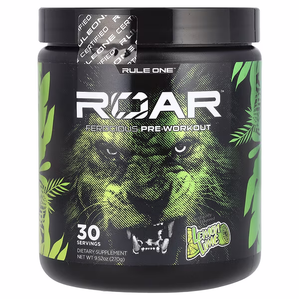Rule One Proteins, Roar, Ferocious Pre-Workout, Lemon Lime, 9.52 oz (270 g)