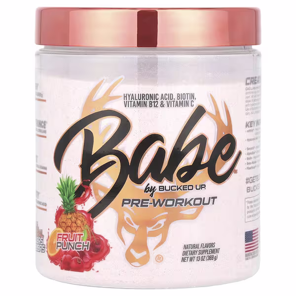 Bucked Up, Babe, Pre-Workout, Fruit Punch, 13 oz (369 g)