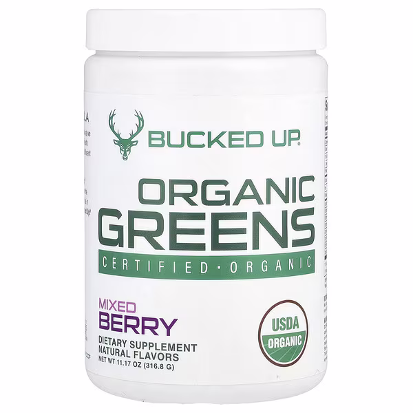 Bucked Up, Organic Greens, Mixed Berry, 11.17 oz (316.8 g)
