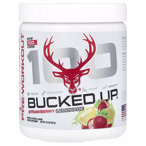 Bucked Up, 100, Pre-Workout, Strawberry Lemonade , 11.5 oz (327 g)