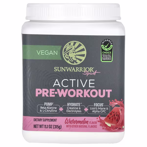 Sunwarrior, Sport, Active Pre-Workout, Watermelon, 11.1 oz (315 g)