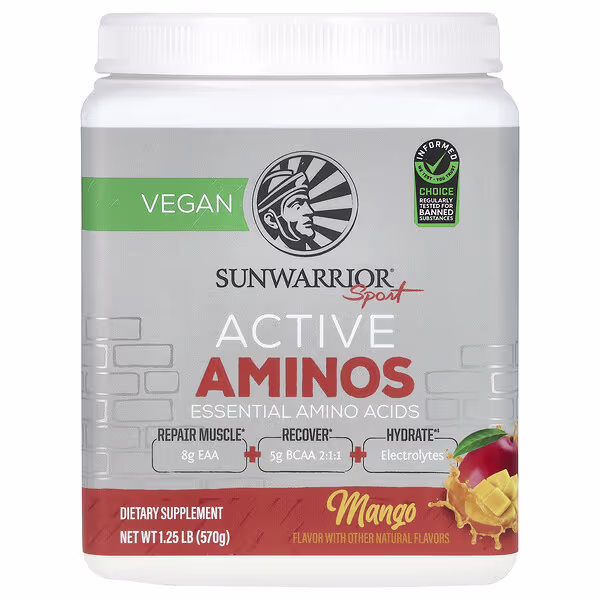 Sunwarrior, Sport, Active Aminos, Mango, 1.25 lb (570 g)