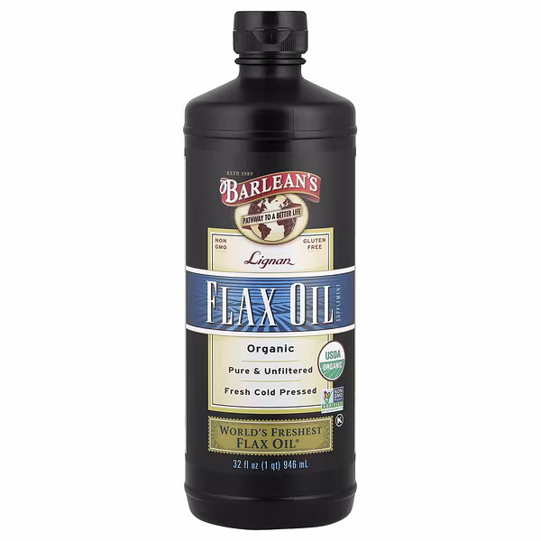 Barlean's, Organic Lignan Flax Oil, 32 fl oz (946 ml)