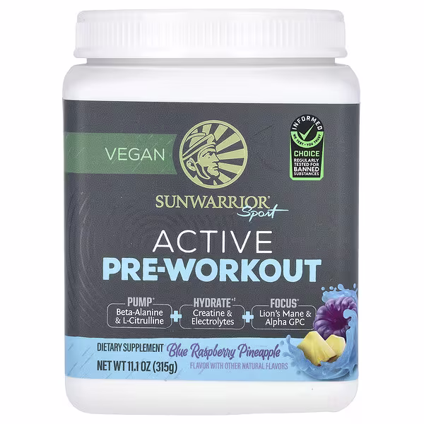 Sunwarrior, Sport, Active Pre-Workout, Blue Raspberry Pineapple , 11.1 oz (315 g)