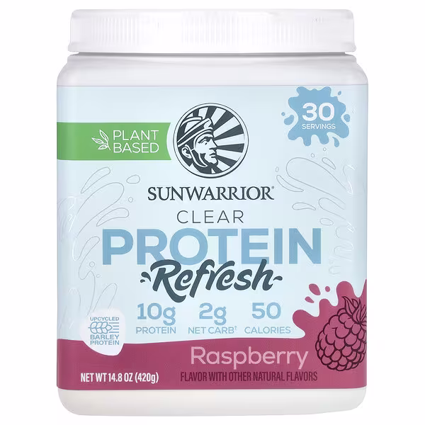 Sunwarrior, Clear Protein Refresh, Raspberry, 14.8 oz (420 g)