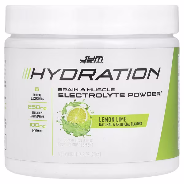 JYM Supplement Science, Hydration, Electrolyte Powder, Lemon Lime, 7.2 oz (204 g)