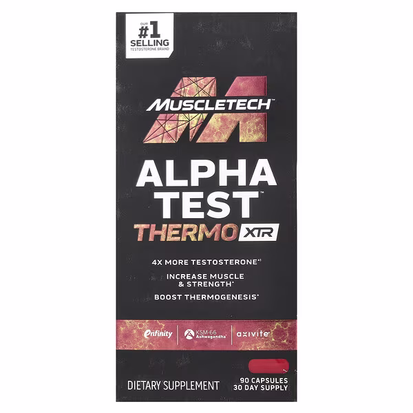 MuscleTech, AlphaTest™ Thermo XTR, 90 Capsules