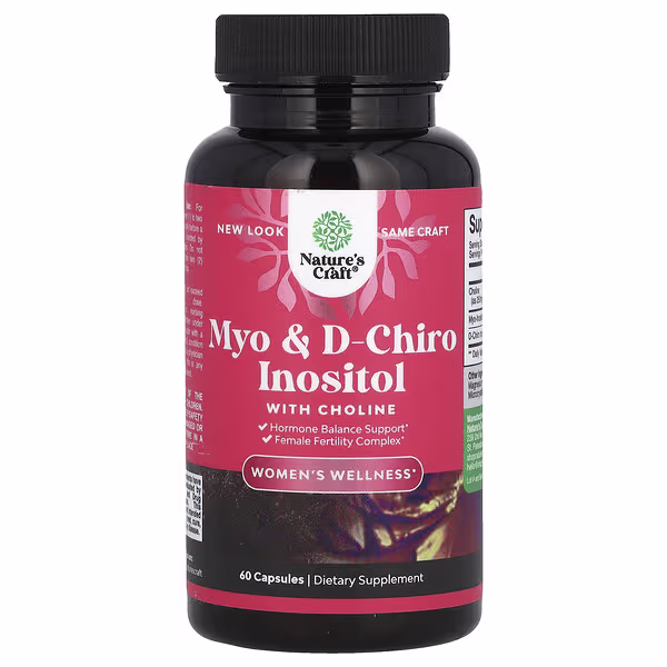 Nature's Craft, Myo & D-Chiro Inositol with Choline, 60 Capsules