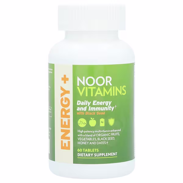 Noor Vitamins, Daily Energy and Immunity with Black Seed , 60 Tablets