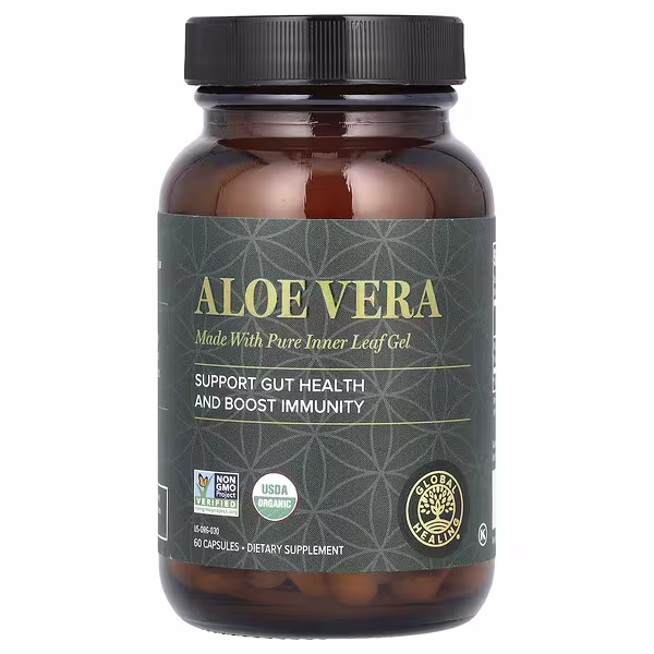 Global Healing, Aloe Vera, 60 Capsules (180 mg per Capsule)