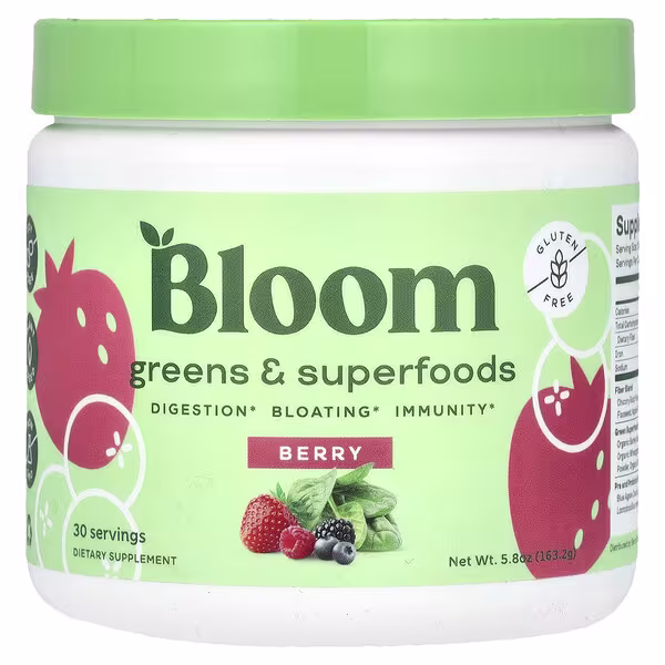 Bloom, Greens & Superfoods, Berry, 5.8 oz (163.2 g)