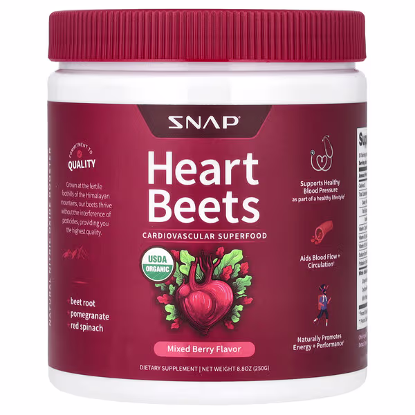Snap Supplements, Heart Beets, Mixed Berry, 8.8 oz (250 g)