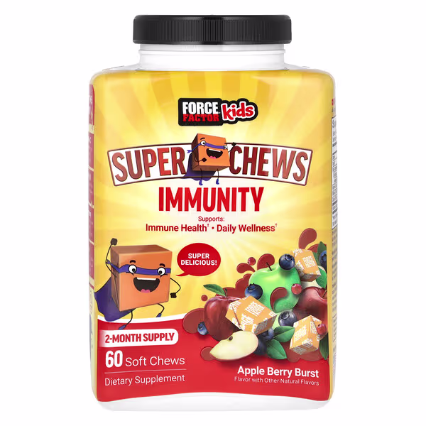 Force Factor, Kids, Super Chews, Immunity, Apple Berry Burst, 60 Soft Chews