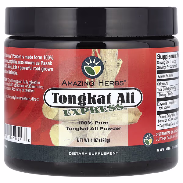 Amazing Herbs, Tongkat Ali Express Powder, 4 oz (120 g)