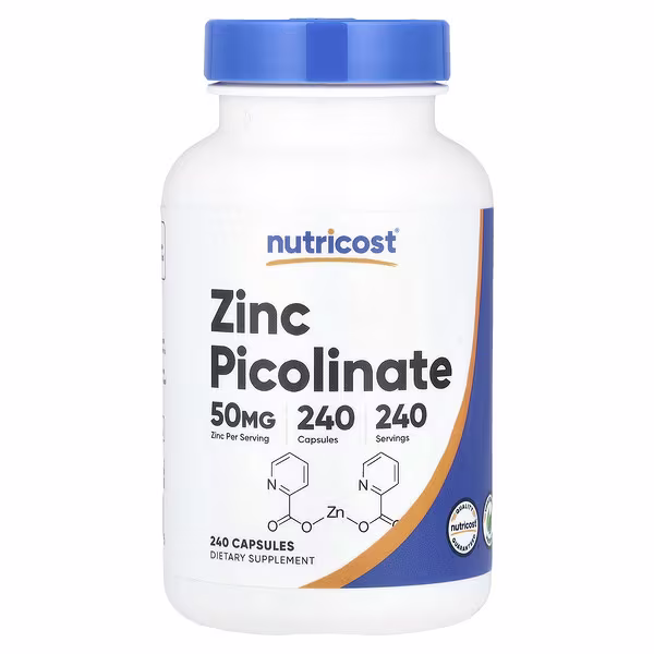 Nutricost, Zinc Picolinate, 50 mg, 240 Capsules
