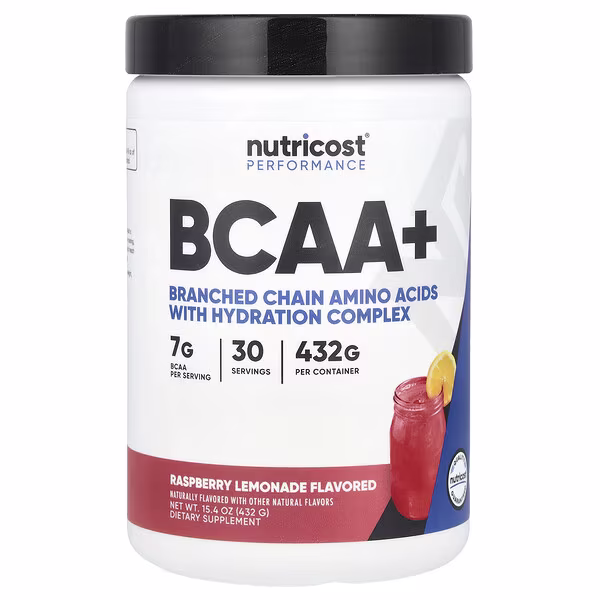 Nutricost, Performance, BCAA+, Raspberry Lemonade, 15.4 oz (432 g)
