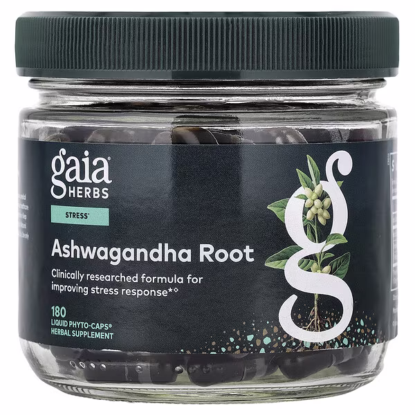 Gaia Herbs, Ashwagandha Root, 180 Liquid Phyto-Caps