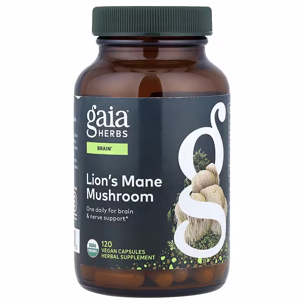 Gaia Herbs, Lion's Mane Mushroom, 120 Vegan Capsules