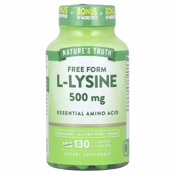 Nature's Truth, L-Lysine, 500 mg, 130 Coated Caplets