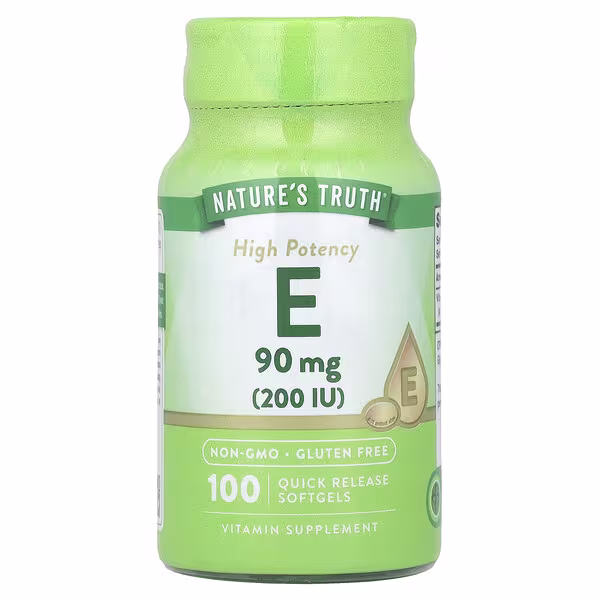 Nature's Truth, Vitamin E, High Potency, 90 mg (200 IU), 100 Quick Release Softgels