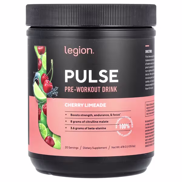 Legion Athletics, Pulse, Pre-Workout Drink, Cherry Limeade, 1.05 lbs (478 g)
