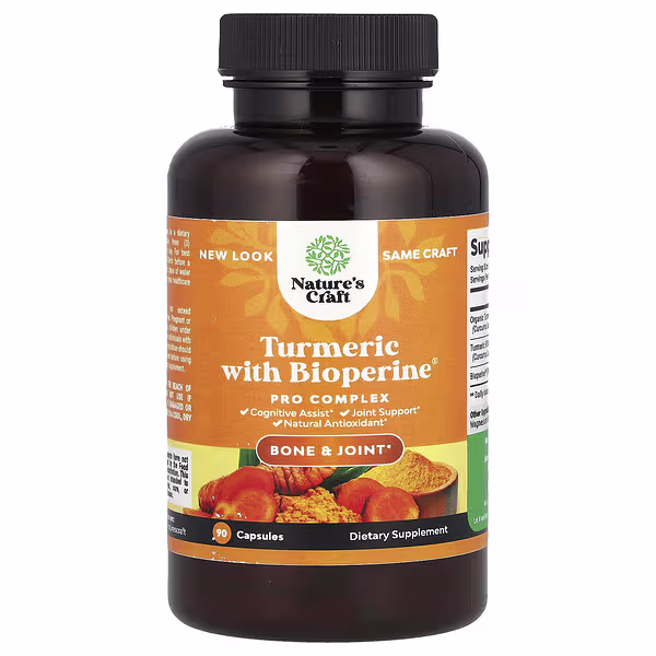 Nature's Craft, Turmeric With BioPerine®, 90 Capsules