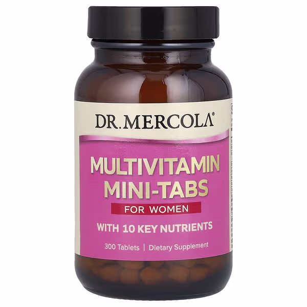 Dr. Mercola, Multivitamin Mini-Tabs, For Women, 300 Tablets