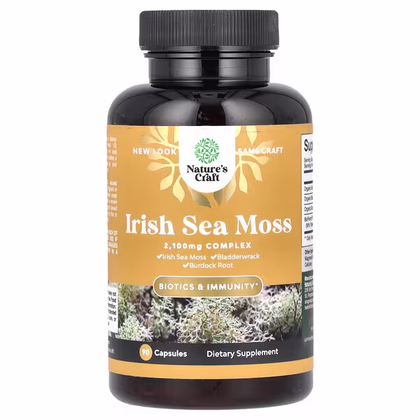 Nature's Craft, Irish Sea Moss, 90 Capsules