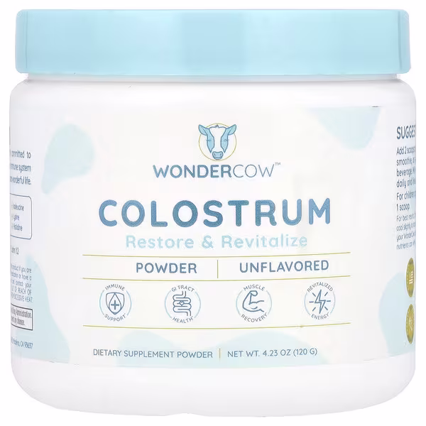Wondercow, Colostrum Powder, Unflavored, 4.23 oz (120 g)