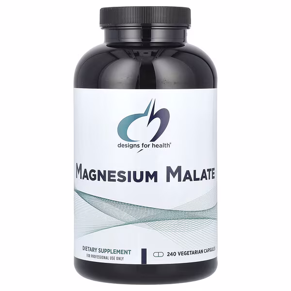Designs For Health, Magnesium Malate, 240 Vegetarian Capsules (180 mg per Capsule)