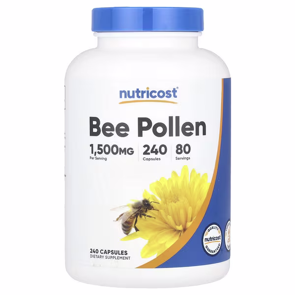 Nutricost, Bee Pollen, 240 Capsules (500 mg per Capsule)