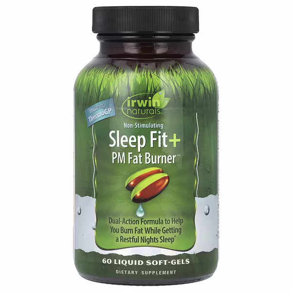 Irwin Naturals, Sleep Fit + PM Fat Burner, 60 Liquid Softgels