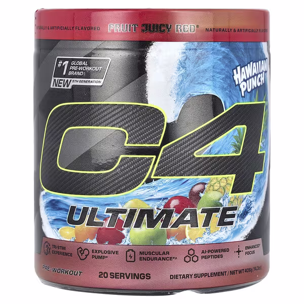 C4 / Cellucor, C4 Ultimate, Pre-Workout, Hawaiian Punch® Fruit Juicy Red®, 14.3 oz (406 g)