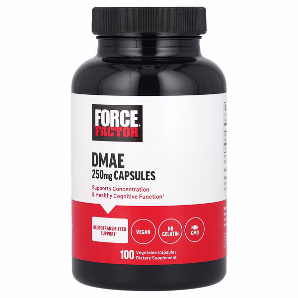 Force Factor, DMAE, 250 mg, 100 Vegetable Capsules
