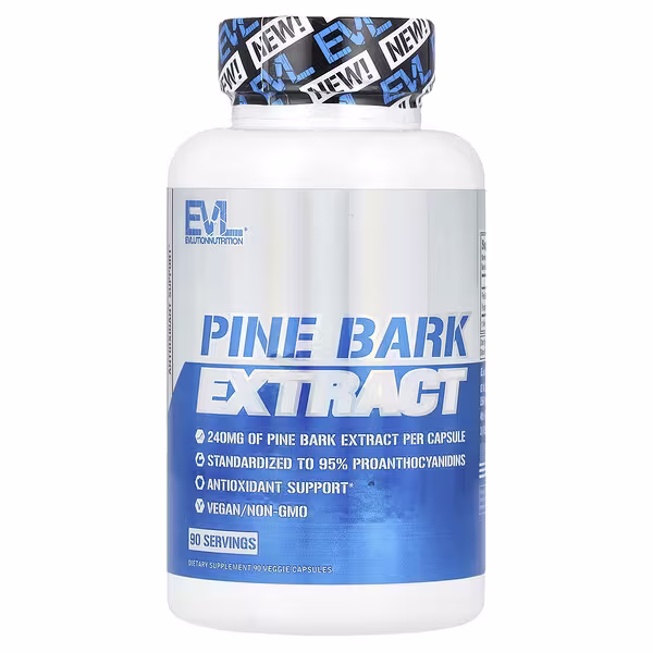 EVLution Nutrition, Pine Bark Extract, 90 Veggie Capsules (240 mg per Capsule)