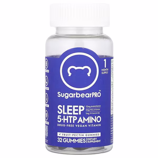 SugarbearPro, Sleep 5-HTP Amino Gummies, 32 Gummies