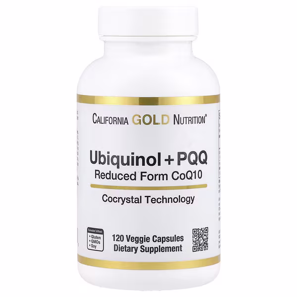 California Gold Nutrition, Ubiquinol Reduced Form CoQ10 + PQQ, 120 Veggie Capsules