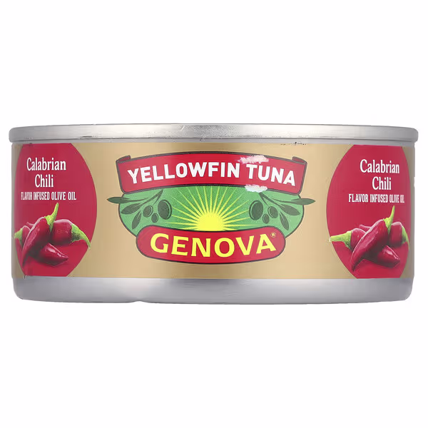 Genova, Yellowfin Tuna, Calabrian Chili Flavor Infused Olive Oil, 5 oz (142 g)