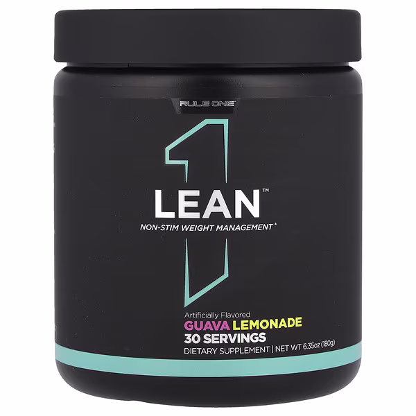 Rule One Proteins, Lean™, Non-Stim Weight Management, Guava Lemonade, 6.35 oz (180 g)