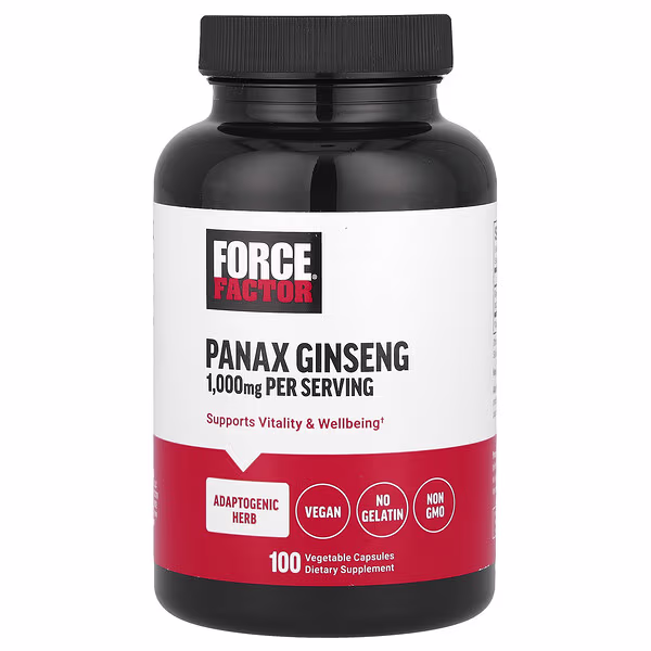 Force Factor, Panax Ginseng, 100 Vegetable Capsules (500 mg per Capsule)
