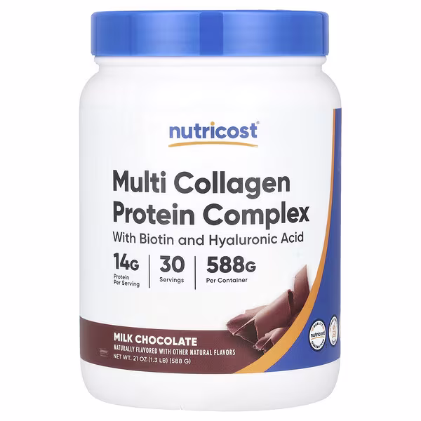 Nutricost, Multi Collagen Protein Complex, Milk Chocolate, 1.3 lb (588 g)