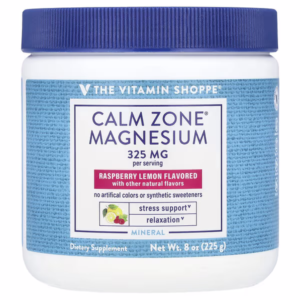 The Vitamin Shoppe, Calm Zone®, Magnesium, Raspberry Lemon, 8 oz (225 g)